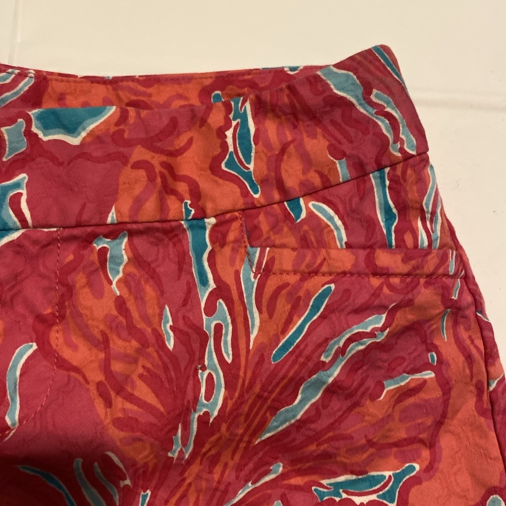 LILLY PULITZER SEA BLUE FLIRTY SEA "ELLIE" SHORTS RETIRED PRINT SIZE 00 - Picture 3 of 15